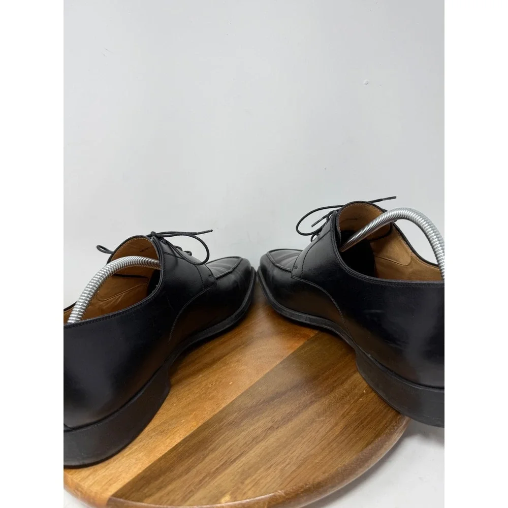Magnanni Mens Black Romelo Leather Apron Toe Derby Dress Shoes 13652 Size 12 D